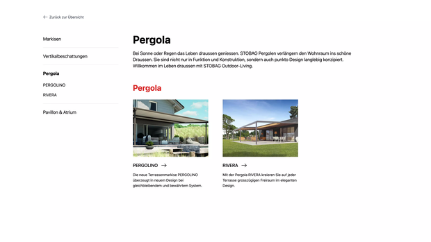 STOBAG Schnittstelle Pergola